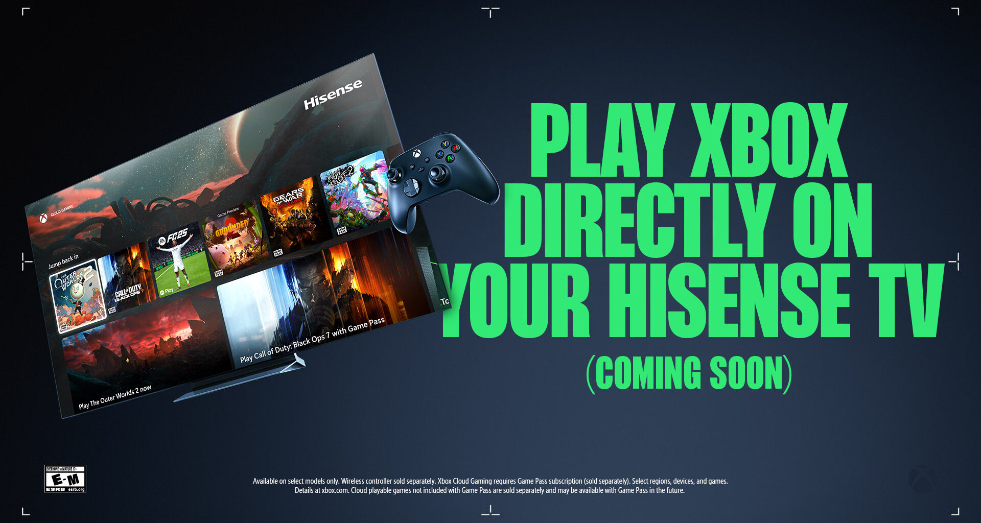 Play Xbox Hisense TV Hero Image