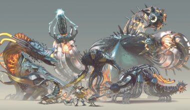 Combining wildly different influences led to these unique animal-machine creature designs