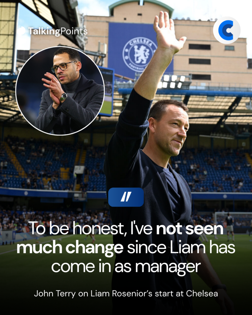 John Terry on Liam Rosenior's start at Chelsea