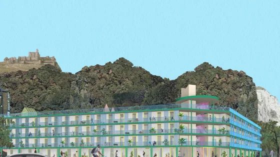 Charles Holland designs Dover housing scheme for group fighting drive-through