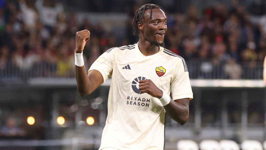 Tammy Abraham playing for Roma