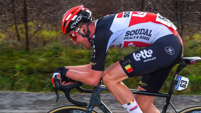 Tim Wellens in the aero-bar position