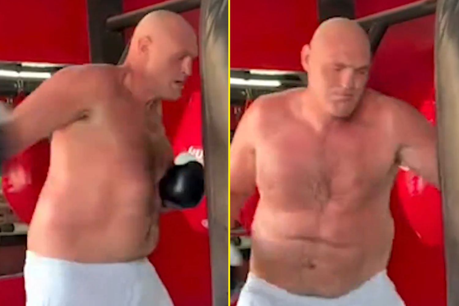 Tyson Fury posts fresh training footage as fans left concerned by bulky physique