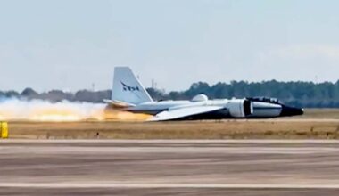 NASA WB-57 Gear-Up at Ellington