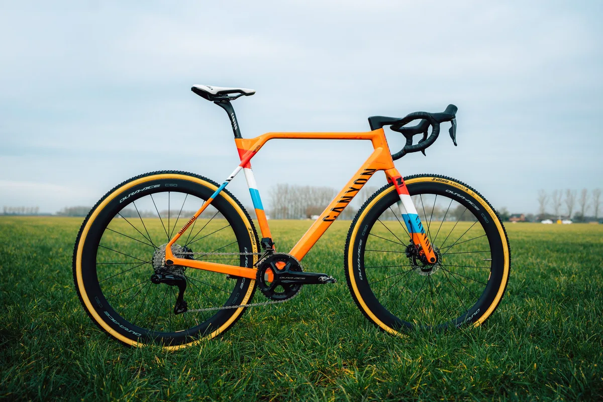 Mathieu van der Poel's Canyon Inflite for the 2026 UCI Cyclo-cross World Championships.