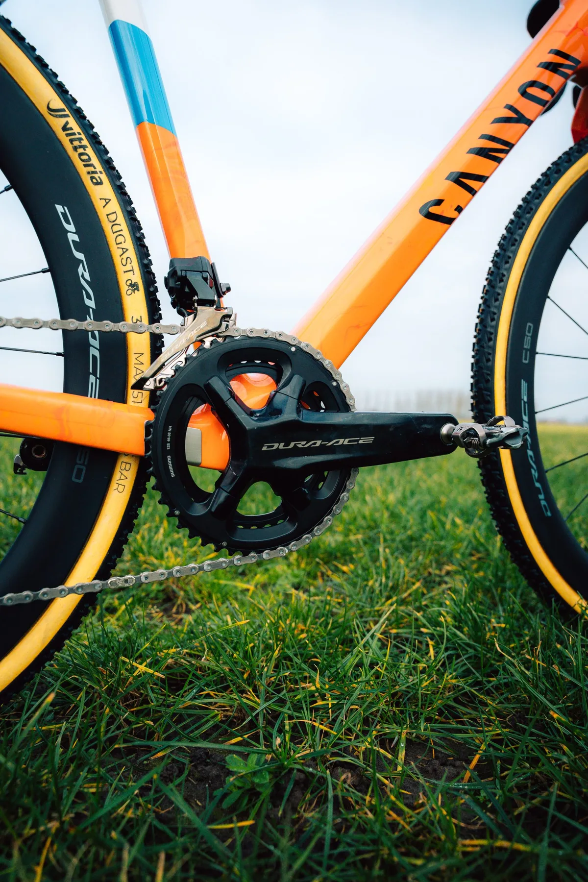 Shimano Dura-Ace crankset on Mathieu van der Poel's Canyon Inflite.