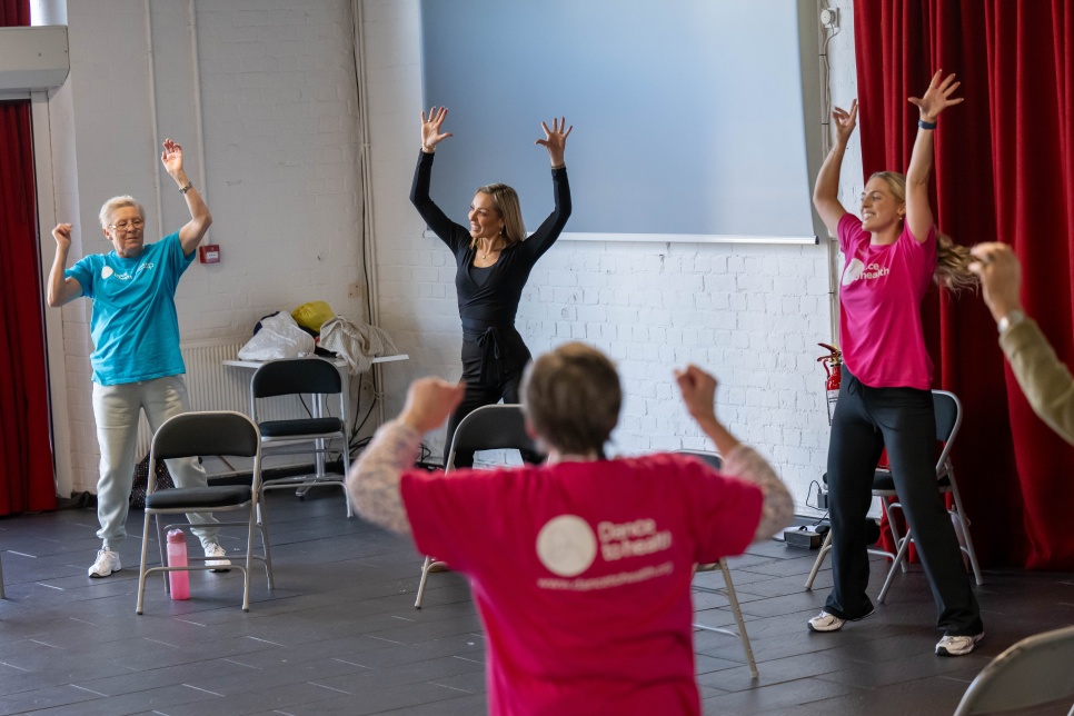 People taking part in a dance workshop