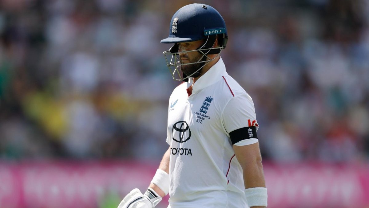 Ben Duckett walks off the field after getting out during The Ashes
