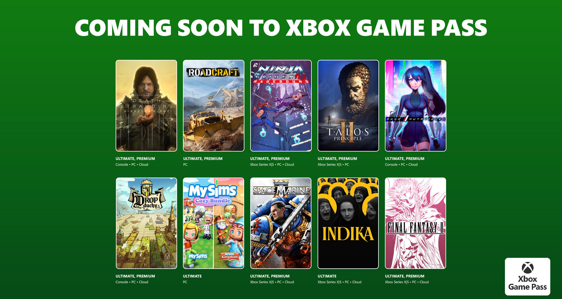 Coming to Xbox Game Pass: Warhammer 40,000: Space Marine II, Death Stranding Director’s Cut, and More