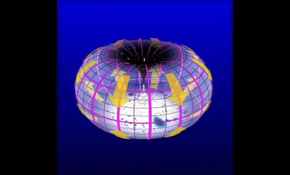 A Visualization Of A 3 Torus Model Of Space, Where Our Observable Universe Could Be Just A Small Portion Of The Overall Structure.