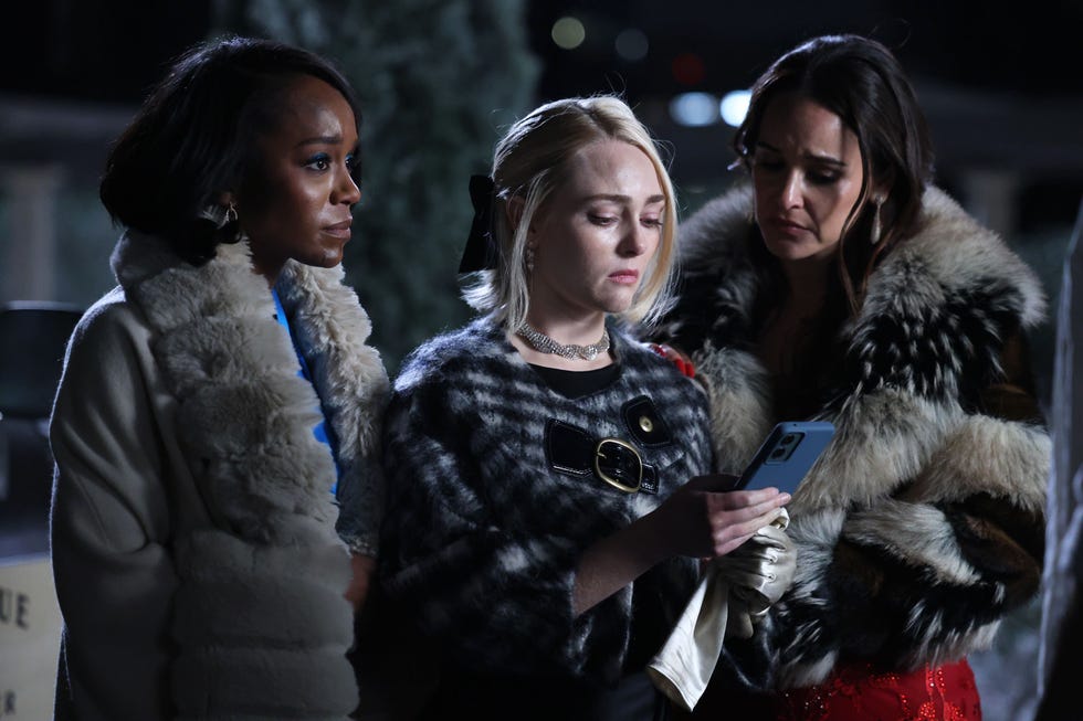 Aja Naomi King as Catherine, AnnaSophia Robb as Alice, Melissa Fumero as Birdie, Grosse Point Garden Society aja naomi king as catherine, annasophia robb as alice, melissa fumero as birdie, grosse point garden society