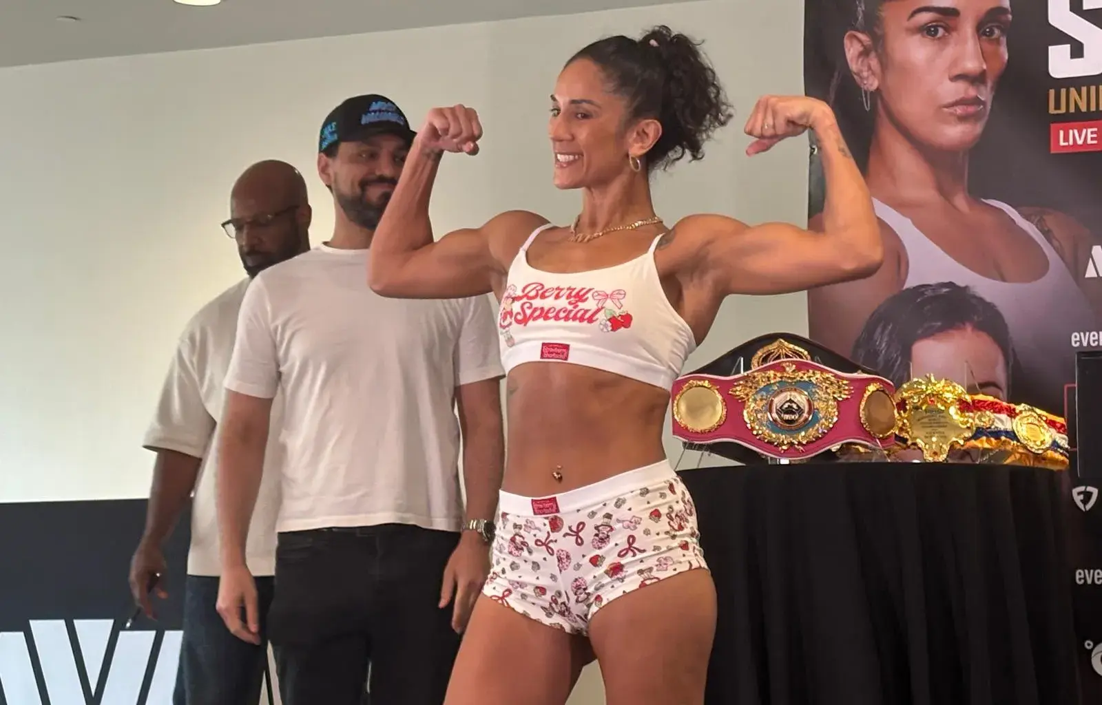Amanda Serrano weighs in for her title defense against Reina Tellez
