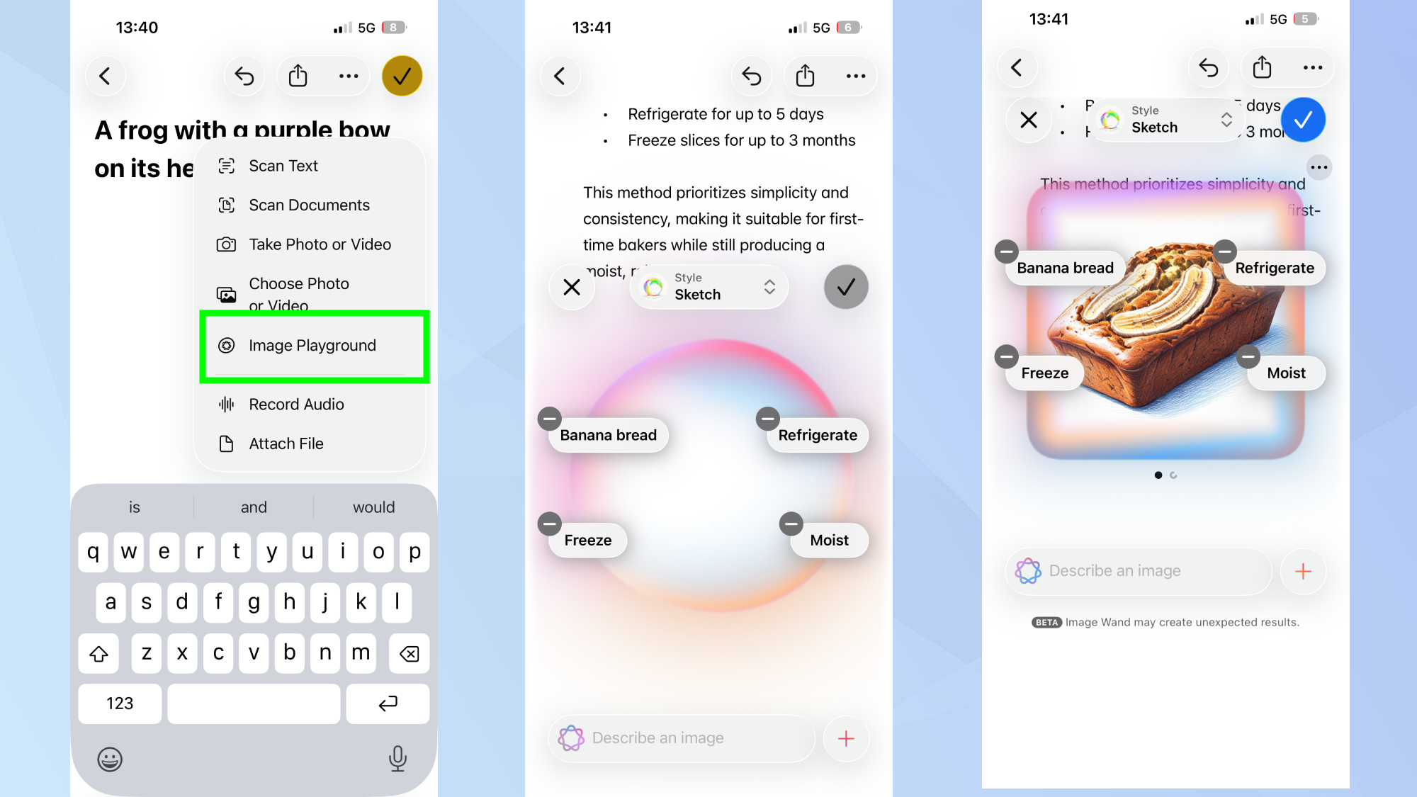 How to use Image Playground to create images from text in notes on your iPhone