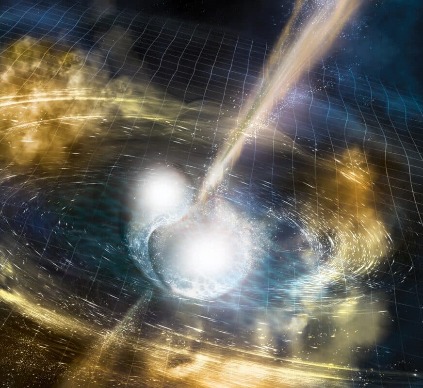 Artist’s Illustration Of Two Merging Neutron Stars