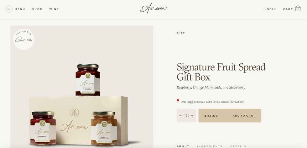 As Ever website blunder