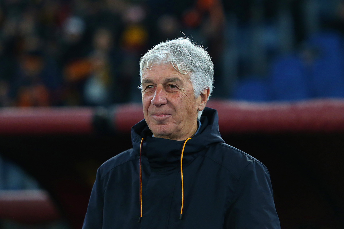 ROME, ITALY - JANUARY 13: AS Roma head coach Gian Piero Gasperini looks on during the Coppa Italia match between AS Roma and Torino FC at Olimpico Stadium on January 13, 2026 in Rome, Italy. (Photo by Paolo Bruno/Getty Images)