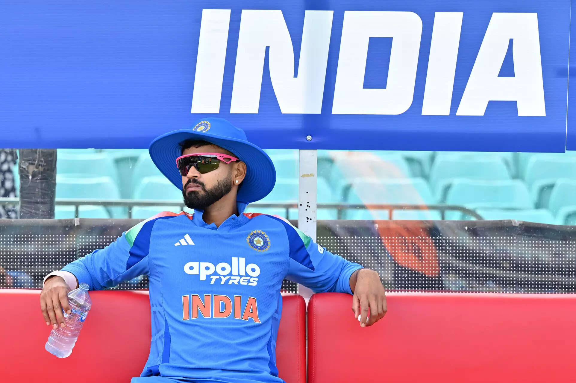 Shreyas Iyer of India looks on from the team bench before game three of the One Day International series between Australia and India at Sydney Cricket Ground on October 25, 2025 in Sydney, Australia. (Photo by Ayush Kumar/Getty Images) Australia v India - ODI Series: Game 3