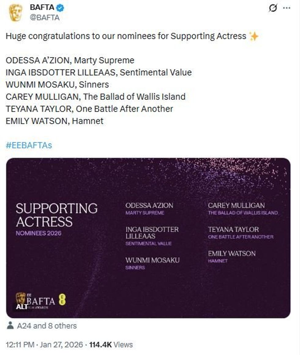 Brenda Blethyn's bafta