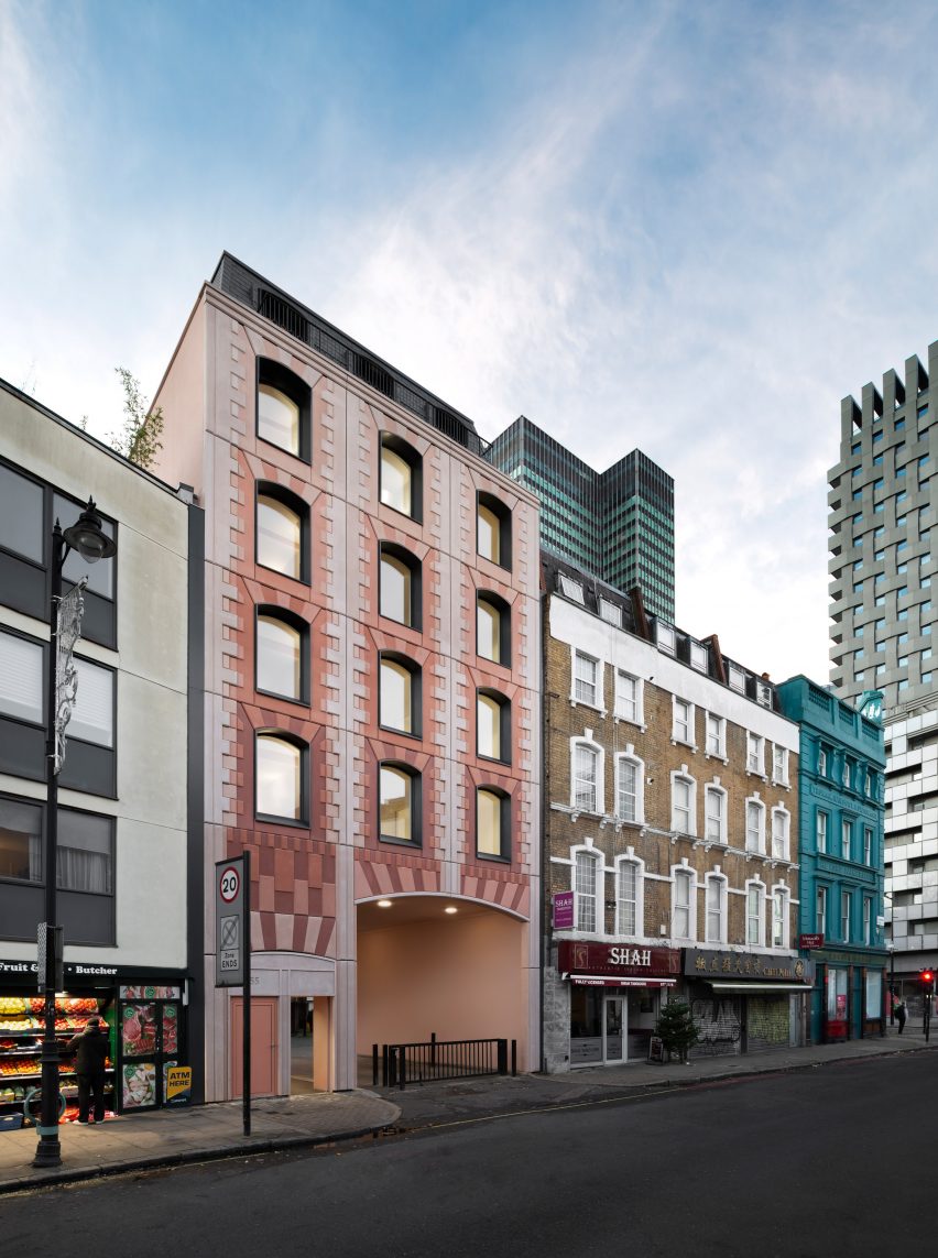 Exterior view of Trace apartment block