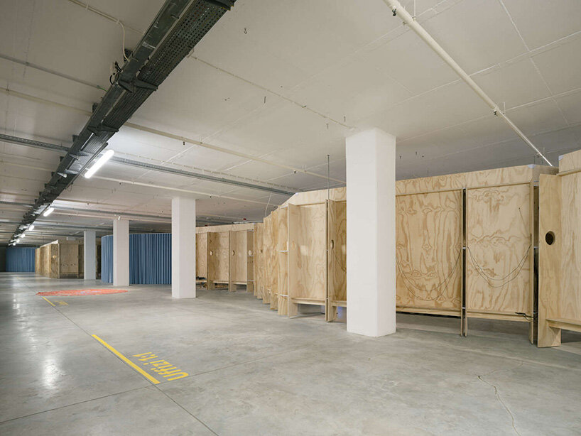 BUREAU assembles fragments of iconic institutions into scenography for garagem sul, lisbon