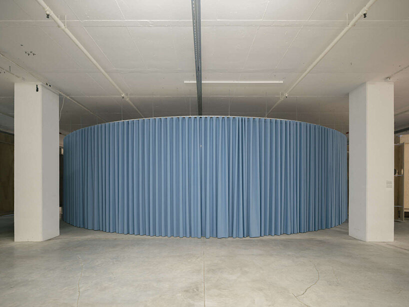 BUREAU assembles fragments of iconic institutions into scenography for garagem sul, lisbon