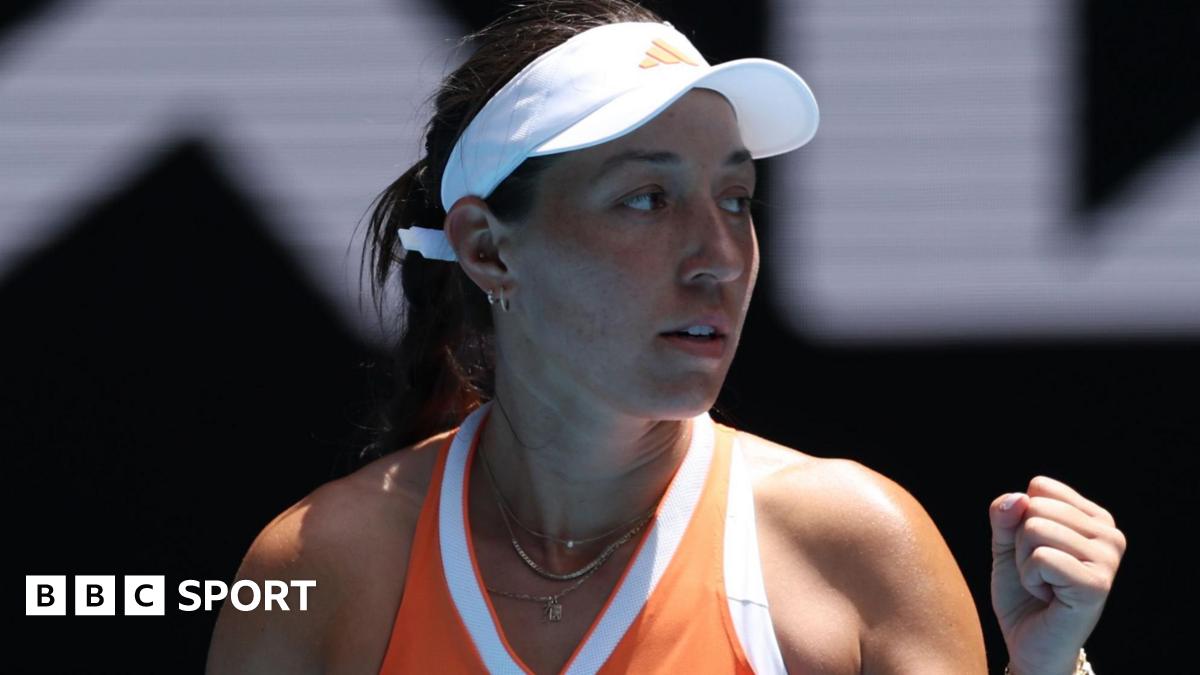 Jessica Pegula celebrates winning her second round match at the Australian Open