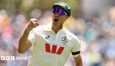 Pat Cummins celebrates