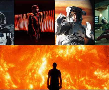 Collage of the Moon, Upgrade, Europa Report, and Sunshine movie posters