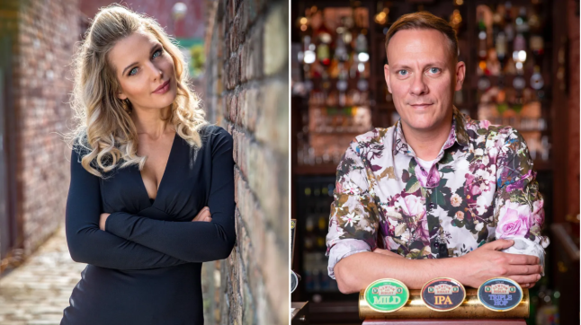 A comp image of Helen Flanagan playing Rosie Webster and Antony Cotton playing Sean Tully