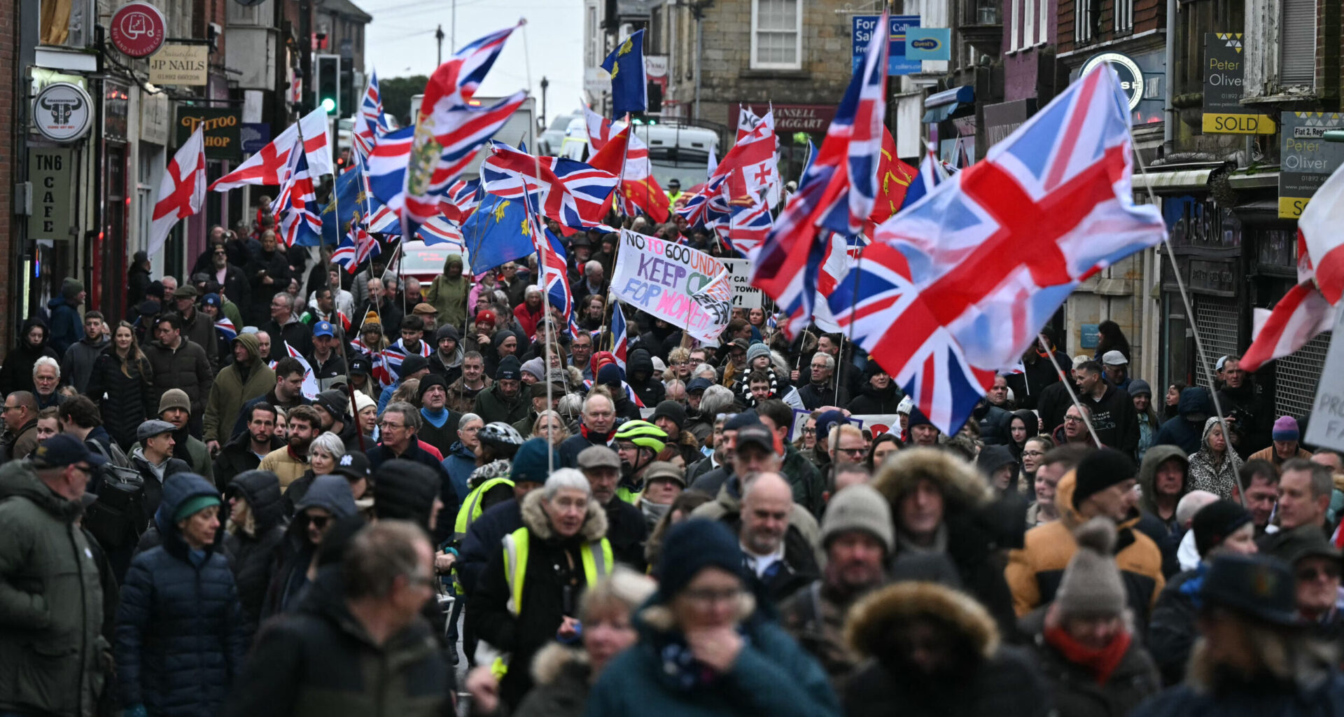 Massive Local Protest Erupts as First Migrants Arrive in Crowborough Camp