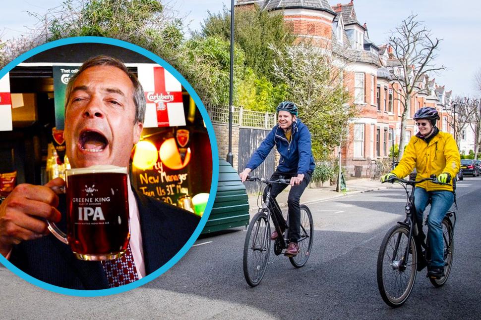 Nigel Farage claims plan to lower drink drive limit “designed by the Islington cycling classes” – as Reform UK leader says: “We’re now incredibly safe on our roads”