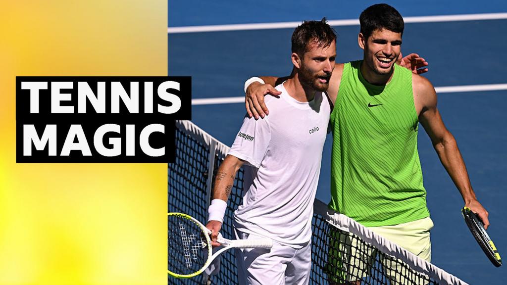 Carlos Alcaraz and Corentin Moutet