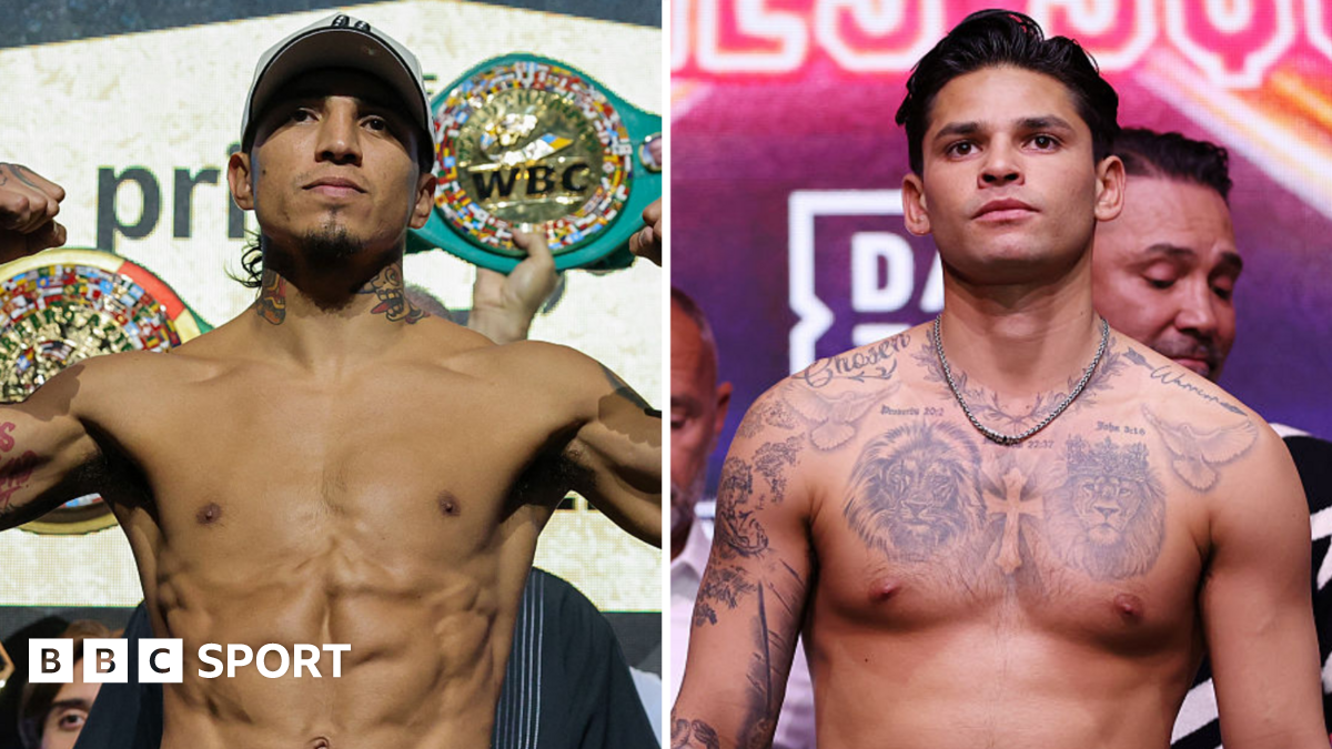 A split picture of Mario Barrios and Ryan Garcia