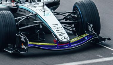 Mercedes unique 2026 F1 front wing design revealed in Barcelona test