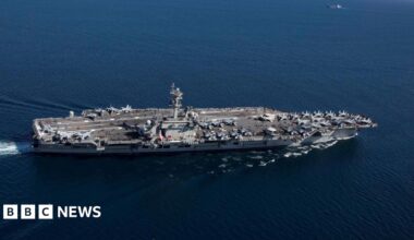 File image of the USS Abraham Lincoln in the sea