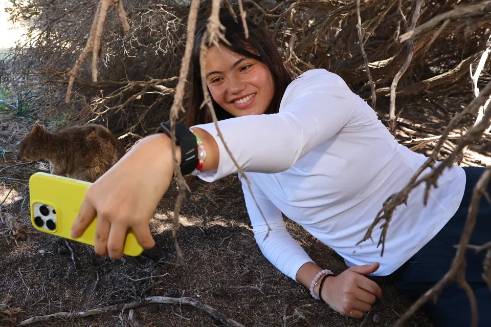 Emma Raducanu at Rottnest Island