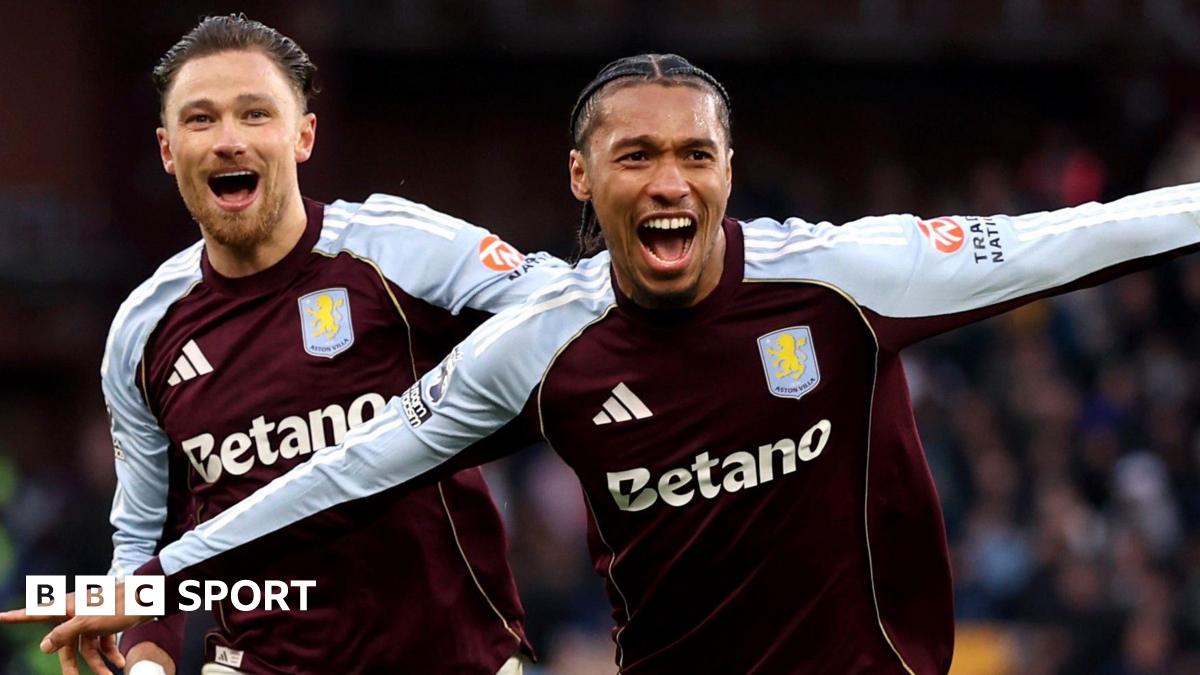 Boubacar Kamara celebrates his goal against Wolves