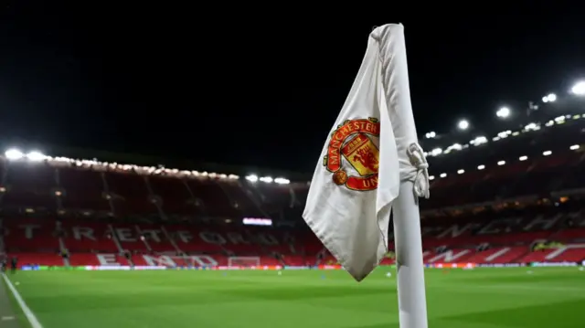 A corner flag at Old Trafford