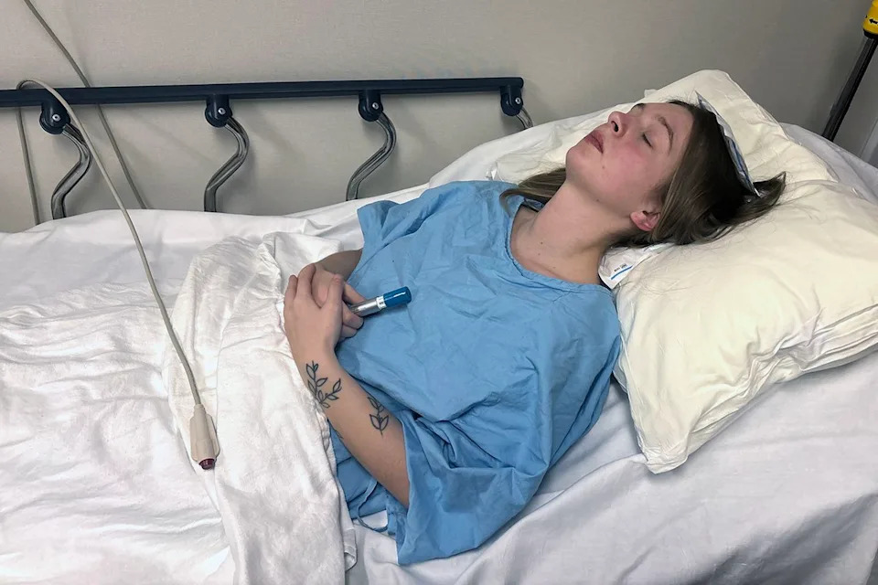 Meredith Meredith in the hospital.