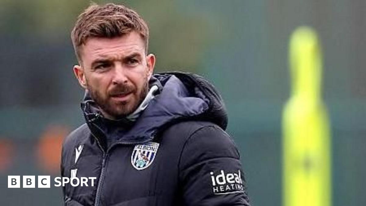 James Morrison watches on during a training session for West Bromwich Albion