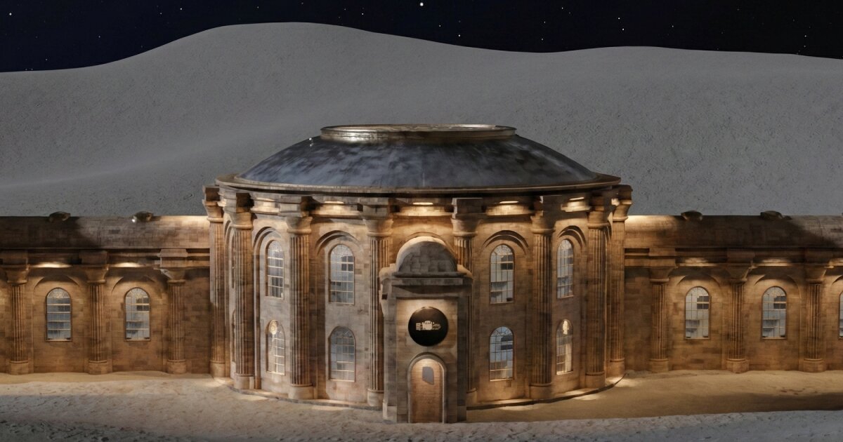first hotel on the moon plans to use inflatable and stone buildings