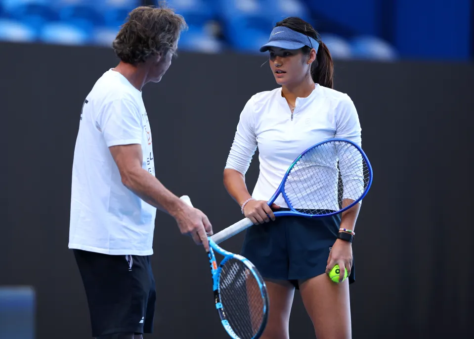 Emma Raducanu preparing for the United Cup with coach Francisco Roig