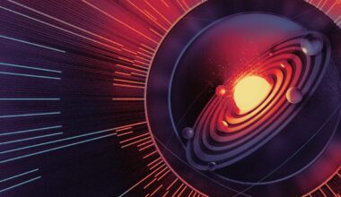 Illustration of the solar system and the edges around it