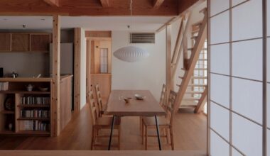 Interior of Japanese home with wood details