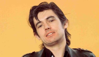 Chris Spedding posing for a photograph in 1975