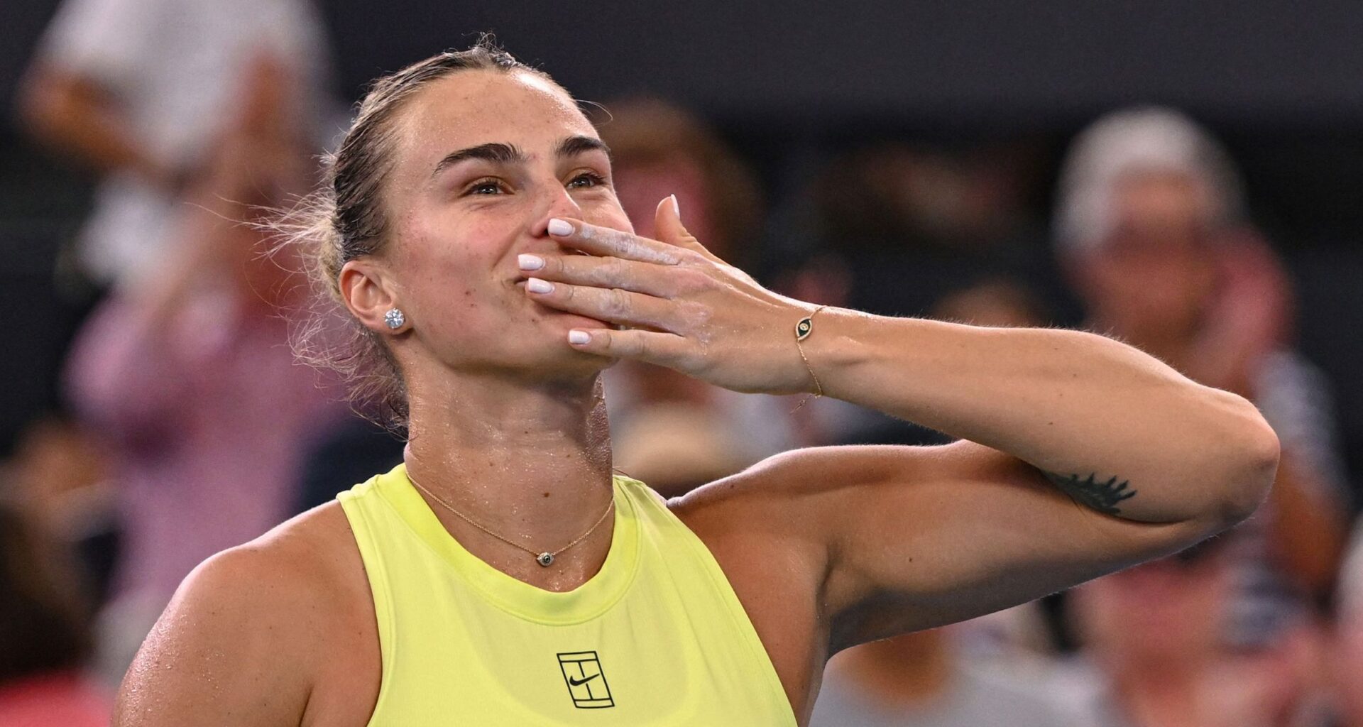 Aryna Sabalenka celebrates quickest-ever win after pummelling Cristina Bucsa in 47 minutes at Brisbane International - 'Happy to be back'