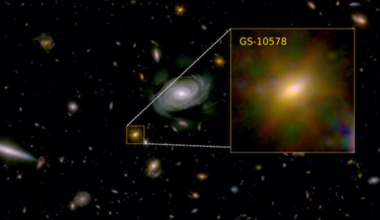 The young galaxy GS-10578 as seen by the JWST which was starved to death by its supermassive black hole