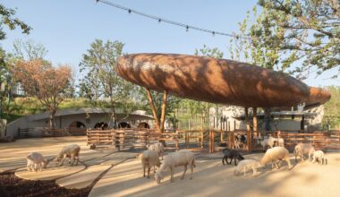 "Celestial boulders" shade eco-farm in China by Various Associates