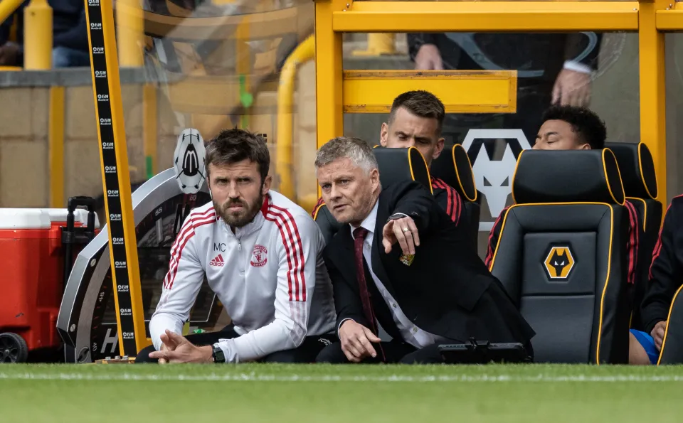 Michael Carrick and Ole Gunnar Solskjaer.