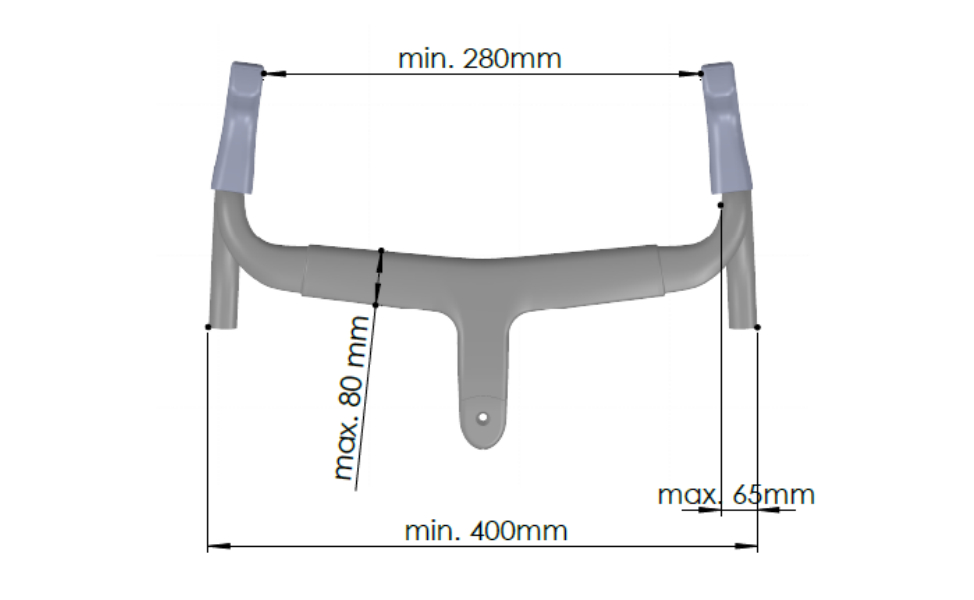 a screengrab from the uci's rulebook relating to handlebars